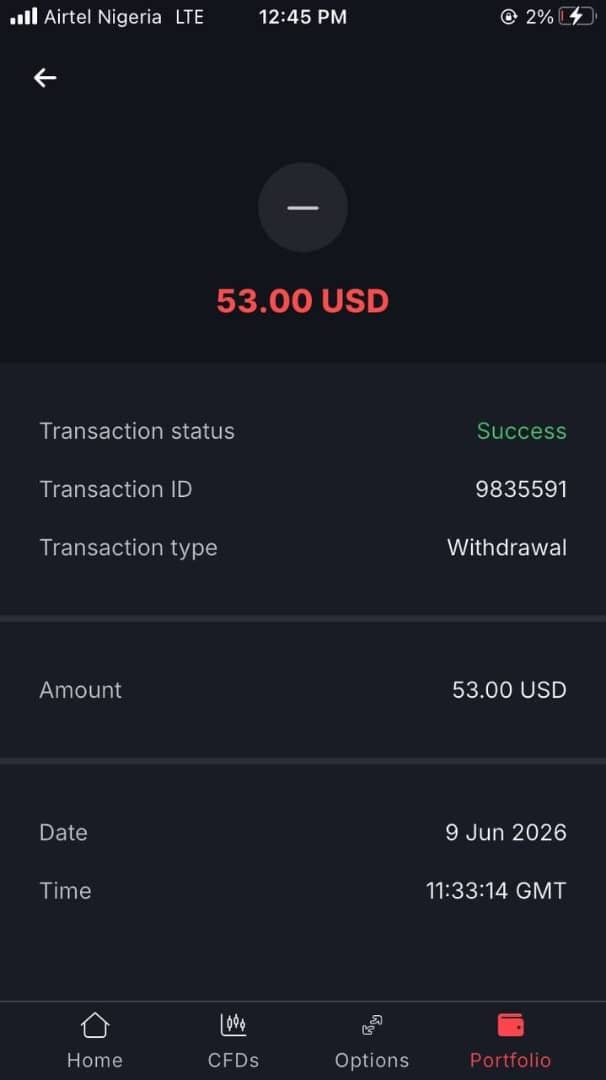 Student testimonial and trading result screenshot 1
