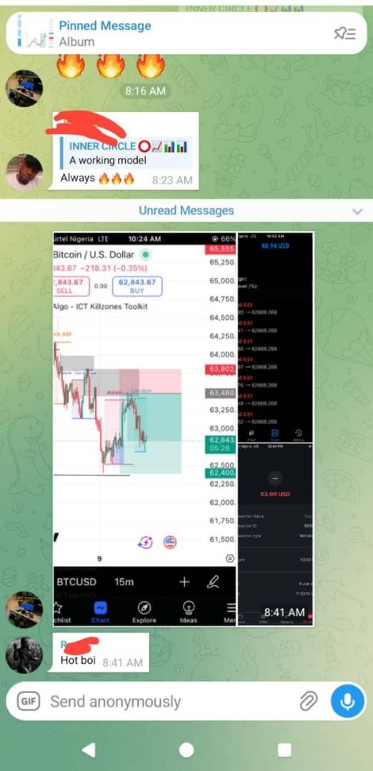 Student testimonial and trading result screenshot 3